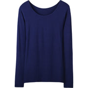 長袖Tシャツ ロングTシャツ レディース 女性 トップス インナー Uネック プルオーバー 長袖 スリム フィット 無地 単色 カットソー シンプル ソリッドカラー カジュアル 普段使い 着回し力 婦人用