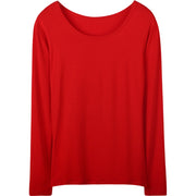 長袖Tシャツ ロングTシャツ レディース 女性 トップス インナー Uネック プルオーバー 長袖 スリム フィット 無地 単色 カットソー シンプル ソリッドカラー カジュアル 普段使い 着回し力 婦人用