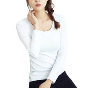 長袖Tシャツ ロングTシャツ レディース 女性 トップス インナー Uネック プルオーバー 長袖 スリム フィット 無地 単色 カットソー シンプル ソリッドカラー カジュアル 普段使い 着回し力 婦人用