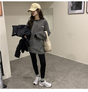 チュニック カットソー レディース 女性用 トップス 長袖 クルーネック ボーダー ゆったり オーバーサイズ カジュアル シンプル おしゃれ 可愛い 袖リブ 大きいサイズ