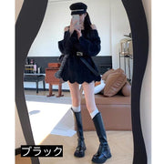 ニットチュニック 長袖 チュニックワンピ ミニ丈 ショート丈 チュニック レディース 女性 オフショルダー ゆったり ふんわり オーバーサイズ かわいい おしゃれ ルーズ 体系カバー ざっくり キュート 婦人用