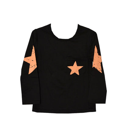 長袖Tシャツ カットソー ロンT プリントTシャツ 子供服 男の子 ブラック バリエーション画像