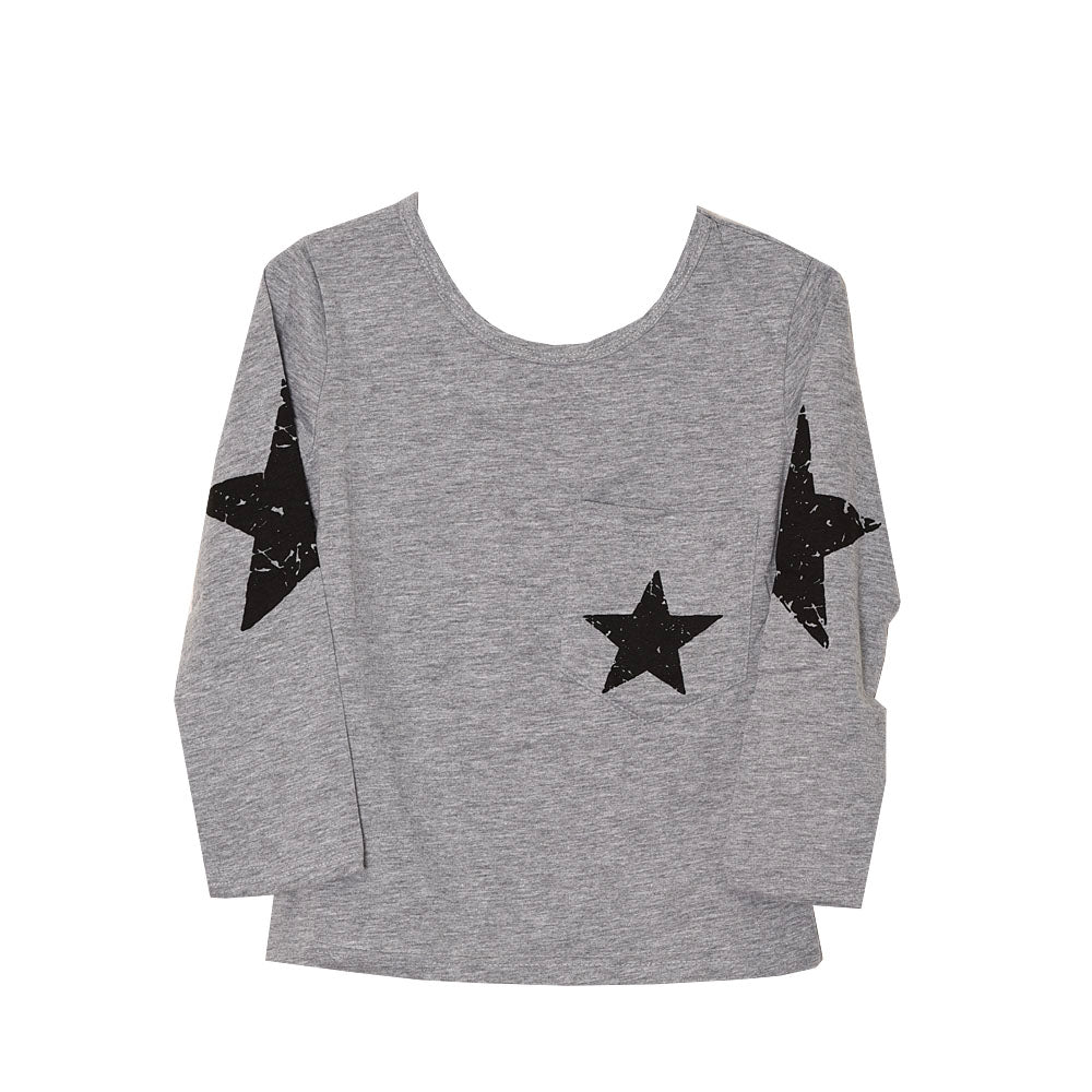 長袖Tシャツ カットソー ロンT プリントTシャツ 子供服 男の子 グレー バリエーション画像