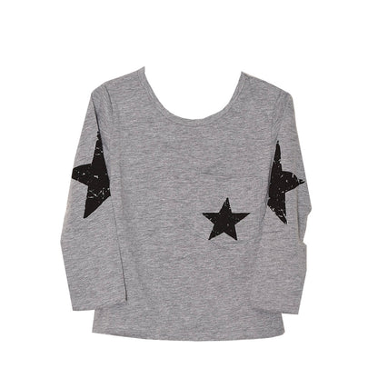 長袖Tシャツ カットソー ロンT プリントTシャツ 子供服 男の子 グレー バリエーション画像