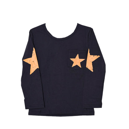 長袖Tシャツ カットソー ロンT プリントTシャツ 子供服 男の子 ネイビー バリエーション画像