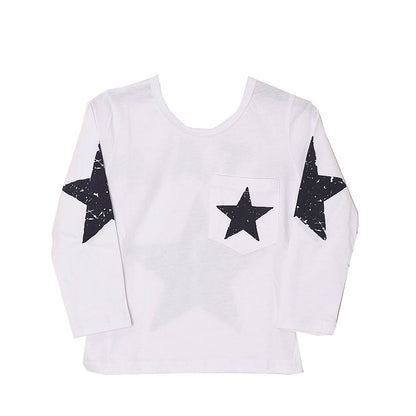 長袖Tシャツ カットソー ロンT プリントTシャツ 子供服 男の子 ホワイト バリエーション画像