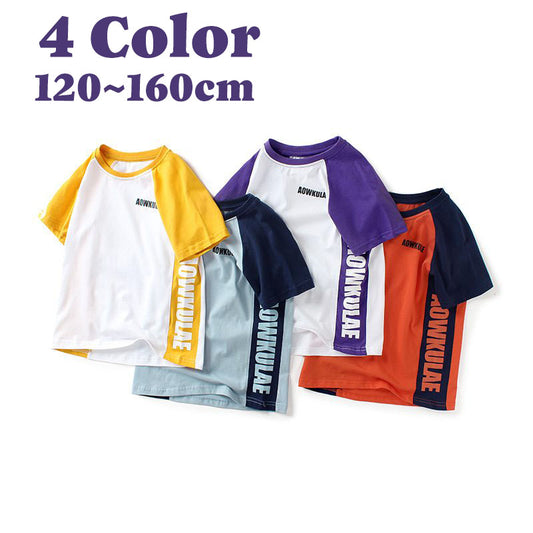 Tシャツ ラグラン ラウンドネック クルーネック バイカラー 半袖 商品画像