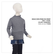 カットソー Tシャツ 長袖 ハイネック シンプル 無地 子供服 キッズ トップス メロウ加工 かわいい 可愛い 単色 ソリッドカラー 着まわし ヘビロテ 女の子 女児 子供用 子ども服 こども服 90cm 100cm 110cm 120cm 130cm