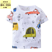 Tシャツ カットソー 半袖 キッズ ベビー 子ども服 男の子 女の子 トップス ラウンドネック 夏 カジュアル 車 通園 通学 普段着 プリント 個性的
