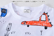 Tシャツ カットソー 半袖 キッズ ベビー 子ども服 男の子 女の子 トップス ラウンドネック 夏 カジュアル 車 通園 通学 普段着 プリント 個性的