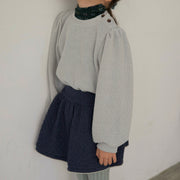 ニット トップス セーター ２色展開 パフスリーブ シンプル 韓国子供服 海外子供服 女の子 おしゃれ 上品 jam