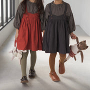 チェックブラウス おしゃれ 無地 シンプル 上品 女の子 韓国子供服 子供服 海外子供服 かわいい 通年