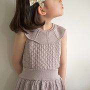 トップス ニット キャミソール サマーニット パープル ライラック 子供服 韓国子供服 海外子供服 女の子 シンプル お洒落 jam