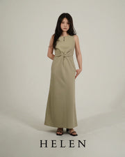 HELEN×POIMERI waist twist one piece ウエストツイストワンピース