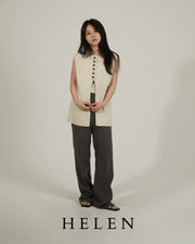 HELEN×POIMERI waist cut gilet ジレ ジャケット