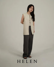 HELEN×POIMERI waist cut gilet ジレ ジャケット