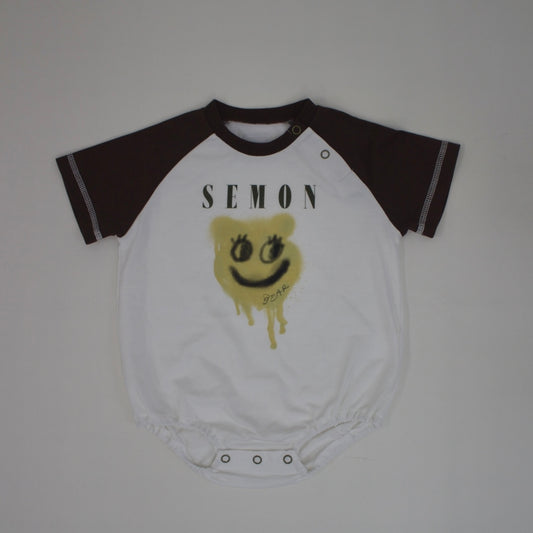にこちゃんラグランロンパース 商品画像