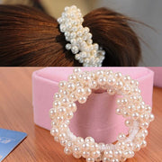 ヘアゴム レディース ヘアアクセサリー パールビーズ 小物 雑貨 ホワイト ブラック ゴールド