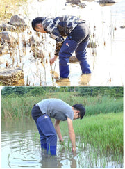 ヒップブーツ ヒップウェーダー ヒップウエイダー 田植え用長靴 釣り用長靴 田靴 フィッシング ロングブーツ 超ロング丈 防水 ずり落ち防止バンド 農作業 田植え レジャー シューズ 男女兼用 ユニセックス 男性用 女性用 シンプル 23.0cmから26.5cm 青色