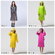 ロングレインコート リュック対応 ツバ付き サンバイザー付きレディース 女性用 レインウェア カッパ 雨がっぱ 雨合羽 雨具 防水 フード付き パーカー  無地 リップ柄 LIP くちびる キスマーク ゆったり ロング丈 前開き 羽織り 梅雨 自転車 バイク バックパック対応