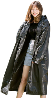 ロングレインコート フード付き カッパ 雨合羽 雨がっぱ レインウェア レインウエア 雨具 男女兼用 ユニセックス 半透明 セミクリア シンプル 無地 単色 ソリッドカラー レディース メンズ 女性用 男性用