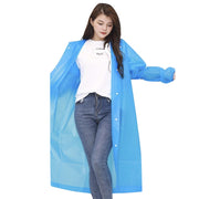 ロングレインコート フード付き カッパ 雨合羽 雨がっぱ レインウェア レインウエア 雨具 男女兼用 ユニセックス 半透明 セミクリア シンプル 無地 単色 ソリッドカラー レディース メンズ 女性用 男性用