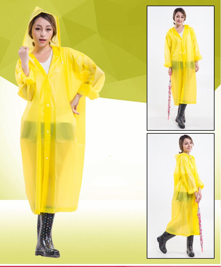 ロングレインコート フード付き カッパ 雨合羽 雨がっぱ レインウェア 商品画像2