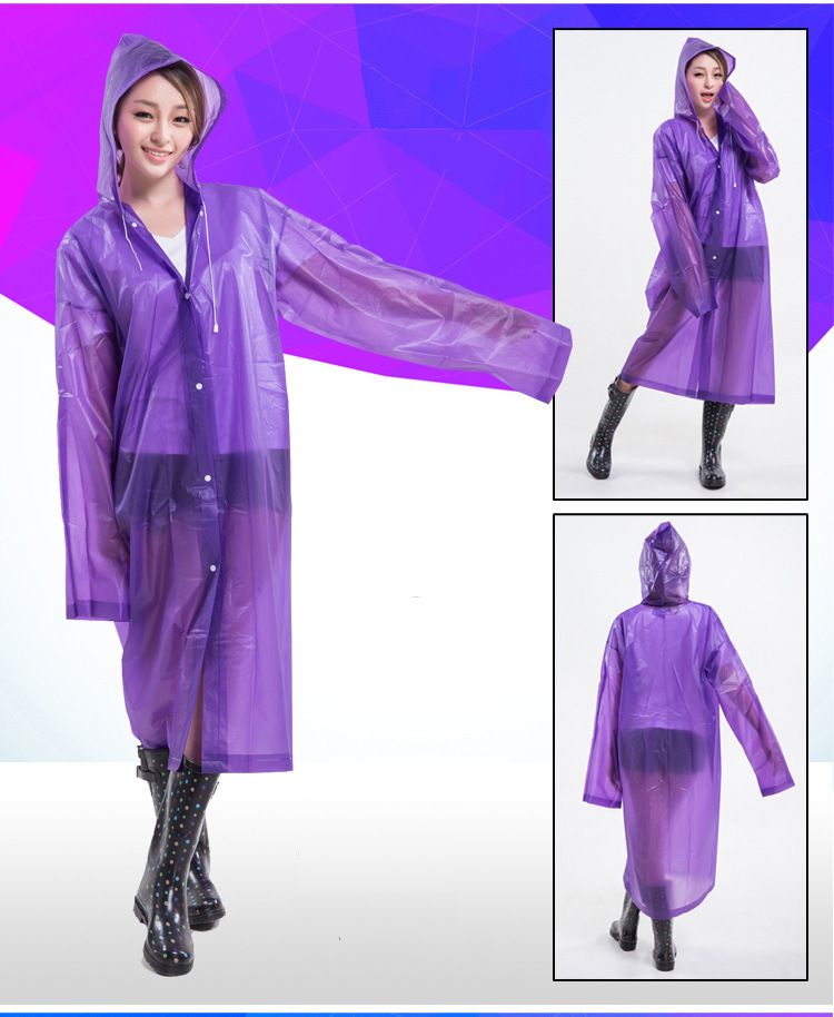 ロングレインコート フード付き カッパ 雨合羽 雨がっぱ レインウェア 商品画像3