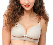 授乳ブラジャー 単品 ノンワイヤー 前開き 前あき マタニティブラジャー ママ 産前産後 妊娠中 レディース インナー 女性下着 スナップボタン ホック式 3ホック 3段階調節 女性用 ストライプ 無地 蝶 バタフライ