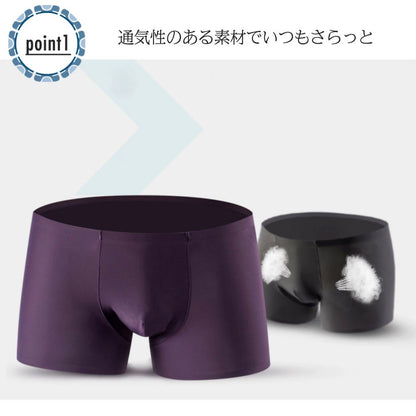 メンズ シームレスパンツ ボクサーパンツ シームレス ショーツ 無縫製 商品画像2