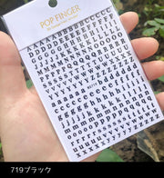 ネイルシール アルファベット ネイルステッカー イニシャル ABC abc 大文字 小文字 筆記体 デコシール セルフネイル ネイルアート レジン アクセサリー DIY