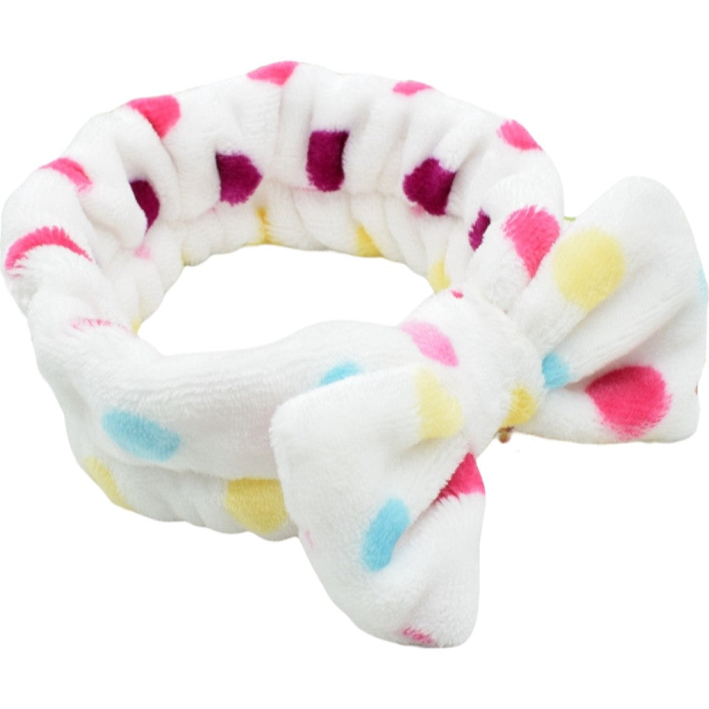 ヘアバンド タオル地 タオルキャップ 洗面用 レディース バス用品 洗顔 リボン 水玉 おしゃれ かわいい タオル地 お風呂グッズ 日用品雑貨