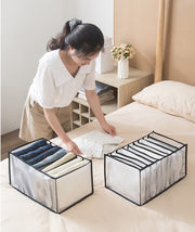 衣類収納ボックス 下着収納ケース 単品 仕切りボックス 7マス 9マス 靴下 Tシャツ カットソー ジーンズ デニムパンツ ボトムス レギンス インナー 引き出し収納 片付け 整理 整頓 小物収納 タンス チェスト クローゼット ロッカー 3段ボックス 日用品 生活雑貨