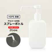 スプレーボトル 容器 ポンプ式 ノズル式 ロングノズル アルコール対応 500ml ディスペンサー 詰め替えボトル プッシュ オフィス 店舗 飲食店 旅行 出張 事務所 玄関 入口 テーブル 家庭