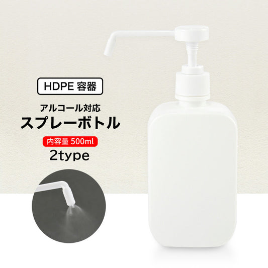 スプレーボトル 容器 ポンプ式 ノズル式 ロングノズル アルコール対応 商品画像