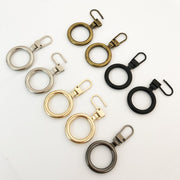 ジッパータブ 単品 ジッパーヘッド プルタブ ファスナー 引き手 部品 パーツ ジッパー 交換用 替え 金具 チャック 交換部品 丸 サークル 修理 手芸パーツ 和洋裁材料 ハンドメイド スライダー ジャンパー パーカー カバン ポーチ 小物 財布 シンプル かっこいい スタイリッシュ 黒 銀色 金色 ブロンズ