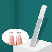 爪やすり 2本セット 爪磨き ネイルケア用品 ネイルシャイナー ネイルファイル ツヤ出し ガラス お手入れ 水洗い可 身だしなみ ネイルグッズ 爪ヤスリ 爪ケア用品 シンプル 使いやすい スティック状 棒状 クリアカラー 透明