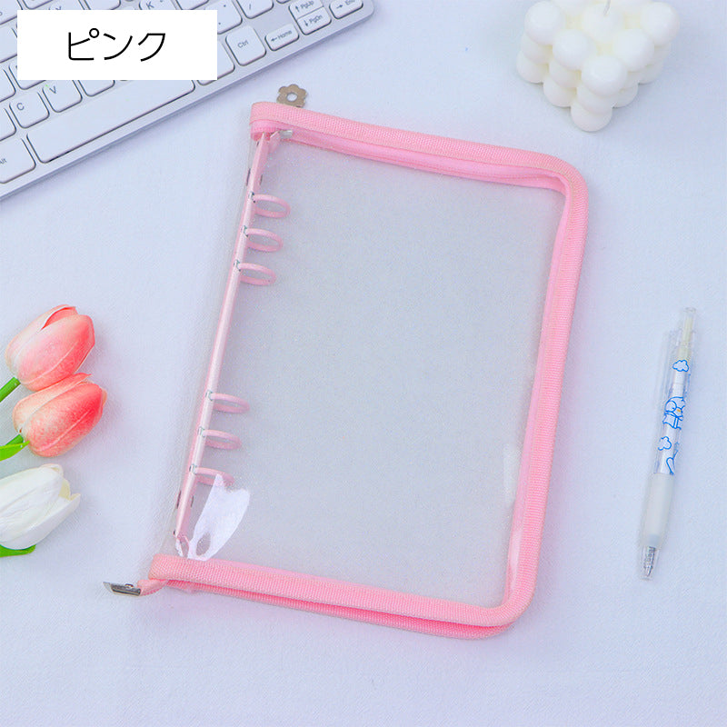 バインダー A5 A6 6穴 ラメ入り ファスナー付き 商品画像5