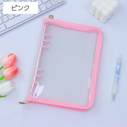 バインダー A5 A6 6穴 ラメ入り ファスナー付き 商品画像5