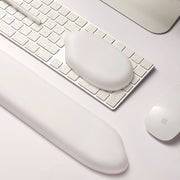リストレスト キーボード用 パッド クッション お米型 吹き出し型 レザー調 フェイクレザー 水洗い可 無地 単色 シンプル かわいい 負担軽減 滑り止め 手首サポート 低反発 デスクワーク PCグッズ パソコン