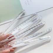 定規 三角柱 15cm 20cm 同サイズ3本セット 文具 事務用品 製図 透明 クリア 立体的 直線定規 直尺 ルーラー 測定スケール 学校 オフィス シンプル