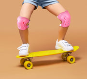 プロテクター 子供用 6点セット 肘パッド 膝パッド 手のひら 手首 保護パッド スケボー インラインスケート 自転車 モトクロス 一輪車 ケガ防止 子ども こども ストリート系 スポーツ 運動