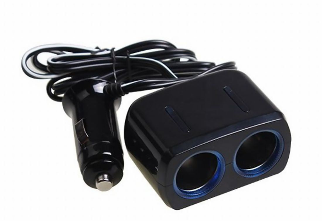 シガーソケット 車用 ソケット分配器 ２連 LED付き カーアクセサリ カーチャージャー増設 充電用