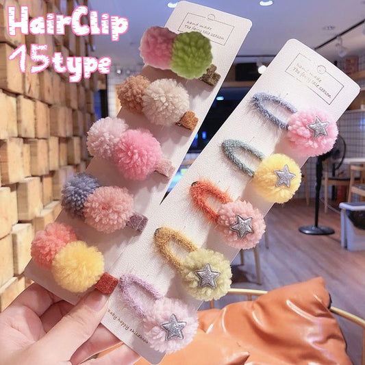 ヘアピン ヘアクリップ パッチン留め ヘアアクセサリー ぽんぽん ポンポン 商品画像