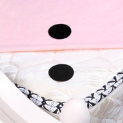 面ファスナー 5枚セット 粘着式 貼り付け 長方形 四角 丸 ラウンド マジック テープ 多用途 DIY めくれ防止 ずれ防止 固定 敷き物 カバー 便利グッズ ブラック ホワイト