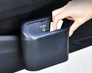 車用ゴミ箱 カー用品 自動車用 車載 ゴミ箱 ダストボックス 小物入れ 収納 収納ケース 小型 ミニサイズ スリム フタ付き 蓋付き コンパクト シンプル ブラック プッシュタイプ 衛生的 防水 水漏れなし