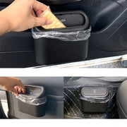 車用ゴミ箱 カー用品 自動車用 車載 ゴミ箱 ダストボックス 小物入れ 収納 収納ケース 小型 ミニサイズ スリム フタ付き 蓋付き コンパクト シンプル ブラック プッシュタイプ 衛生的 防水 水漏れなし