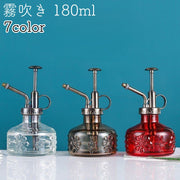霧吹き スプレー プッシュ式 180ml アンティーク調 観葉植物 室内植物ガーデニング 花 フラワー 葉っぱ 水やり クリア レトロ おしゃれ 可愛い