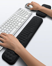 リストレスト 2点セット キーボード用 マウス用 低反発 パソコン PC クッション 手首 補助 サポート 柔らかい 滑り止め