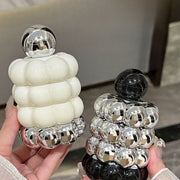 綿棒ケース コットンケース 蓋付き フタ付き  ラウンド ツイスト ドーナツ型 メイク道具 収納ケース ケース 小物入れ コットン収納 綿棒収納 糸ようじ 片づけ まとめ 整理整頓 洗面所 卓上収納 防塵 防水 防汚 お洒落
